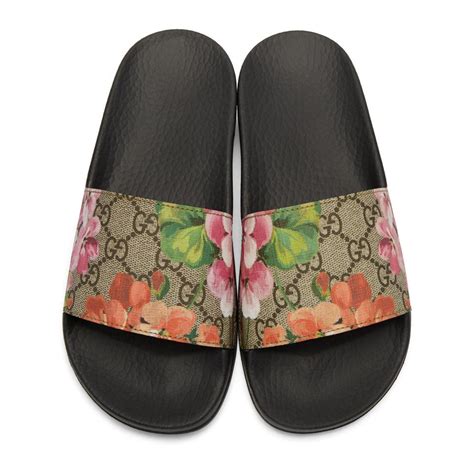 men's gucci fur slides|gucci floral slides nordstrom.